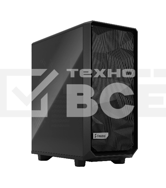 Компьютерный корпус Fractal Design MESHIFY 2 COMPACT BLACK - DARK TG/ATX, TG/2x140мм & 1x120мм fans inc./FD-C-MES2C-02