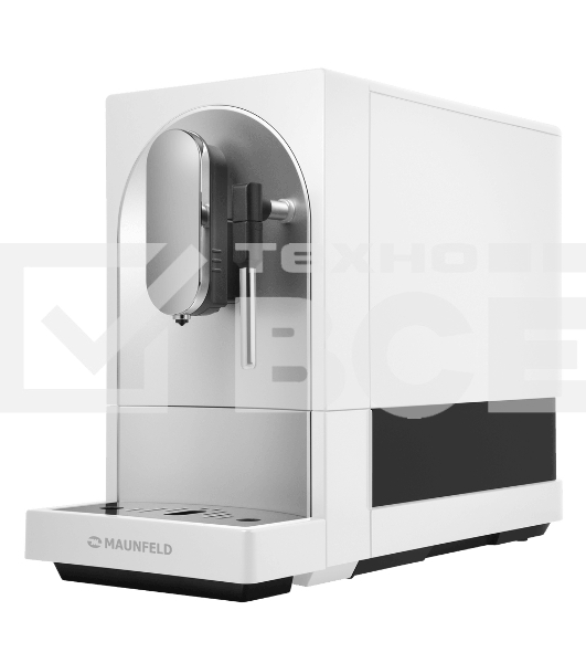 Кофемашина автоматическая Maunfeld MF-A7021WH белый, исп. кофе - зерна, 1.1 л, 1470 Вт, 19 Бар.