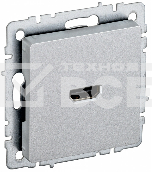 Розетка HDMI IEK BRITE РHDMI-0-БрА алюминий