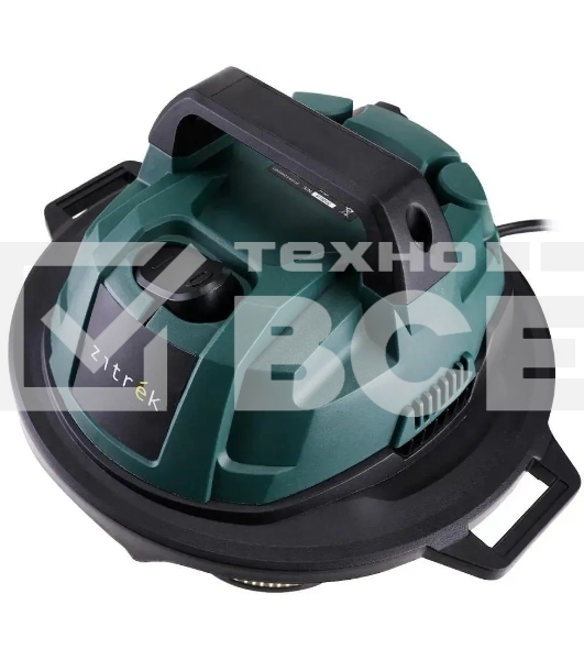 Строительный пылесос Zitrek ZKVC1500-15S серебристый/зеленый, 1500 Вт, уборка сухая, пылесборник контейнер, 15 л