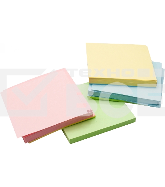 Блок для записей бумажный Silwerhof Daily Премиум 90х90х45мм, 80 г/м2, 4 цвета в упаковке