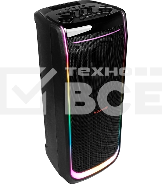 Колонка портативная Ural Молния 10000 черный 1000W 1.1 BT/3.5Jack/USB-C 20м 8000mAh