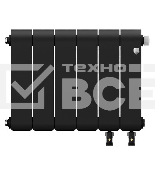 Радиатор биметаллический Royal Thermo Infinity 300 Noir Sable VR80 - 6 секц.