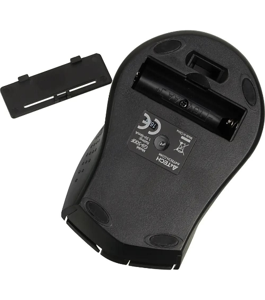 Мышь беспроводная A4Tech G9-500F черный, 1200 dpi, радиоканал, USB, кнопки - 4