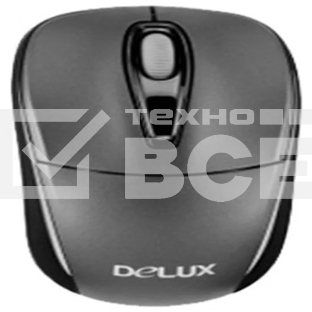Мышь DELUX DLM-123GB (2.4G тёмно серая),лазерная, беспроводная