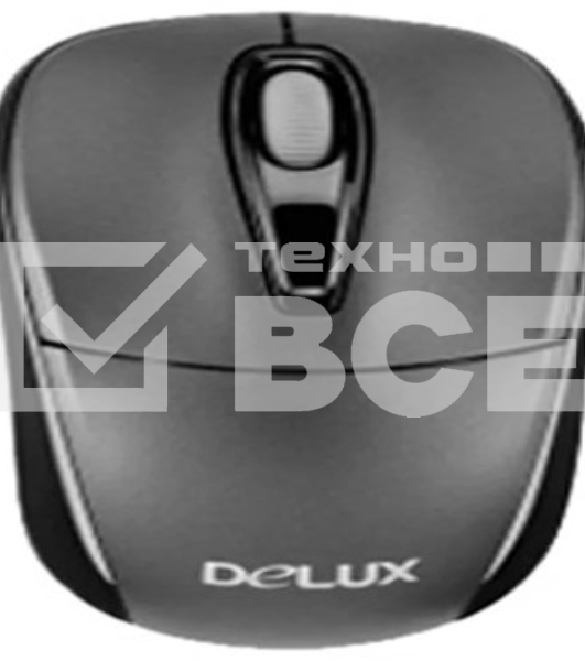 Мышь DELUX DLM-123GB (2.4G тёмно серая),лазерная, беспроводная