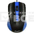 Мышь проводная Acer OMW011 черный/синий, 1200 dpi, USB, кнопки - 3, фото 1