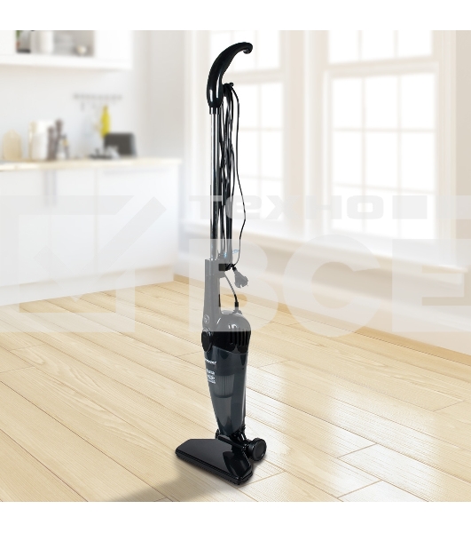 Пылесос вертикальный Endever Skyclean VC 284 серый, питание от сети, 130 Вт, уборка сухая, пылесборник 1.9 л