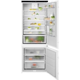 Встраиваемый холодильник Electrolux E7TNGE75S, комбинированный No Frost, Размеры ВxШxГ [мм]: 1884x696x549, сенсорное управление с символьным дисплеем, Динамическая система охлаждения в холодильной камере, система охлаждения в морозильной камере - No Frost, крепление дверцы на направляющих, A++ класс энергопотребления, Большой ящик на телескопических направляющих, MultiSpace, Flexi shelf, Инверторный компрессор