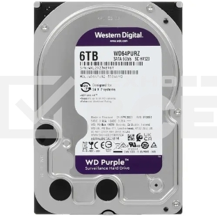 Жесткий диск Western Digital  6TB SATA-IIISurveillance Purple (5400rpm) 256Mb 3.5