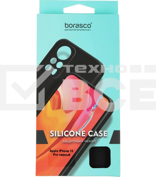 Чехол (клип-кейс) BoraSCO для Apple iPhone 15 Pro черный