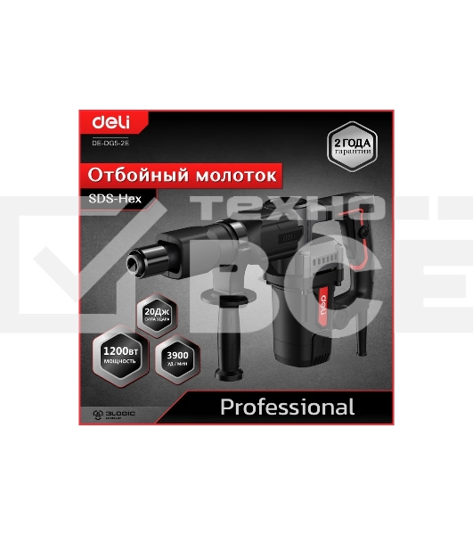 Отбойный молоток Deli DE-DG5-2E (1200Вт, 17Дж, кейс)