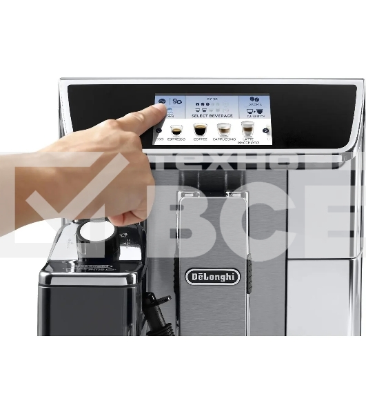 Кофемашина автоматическая DeLonghi ECAM650.75.MS металлик/черный, исп. кофе - молотый/зерновой, 2 л, 1450 Вт, 19 Бар.