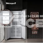 Холодильник Weissgauff WCD 450 INVERTER белый трехкамерный side-by-side 286/141л морозилка снизу Full No Frost, фото3