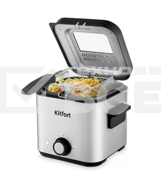 Фритюрница Kitfort КТ-4075 800Вт серебристый/черный