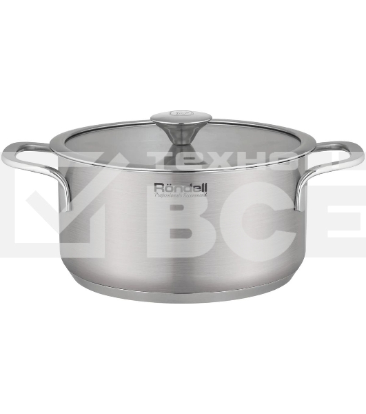 Кастрюля Rondell Modern RDS-1748, 4.8л, 24см, с крышкой, стальной