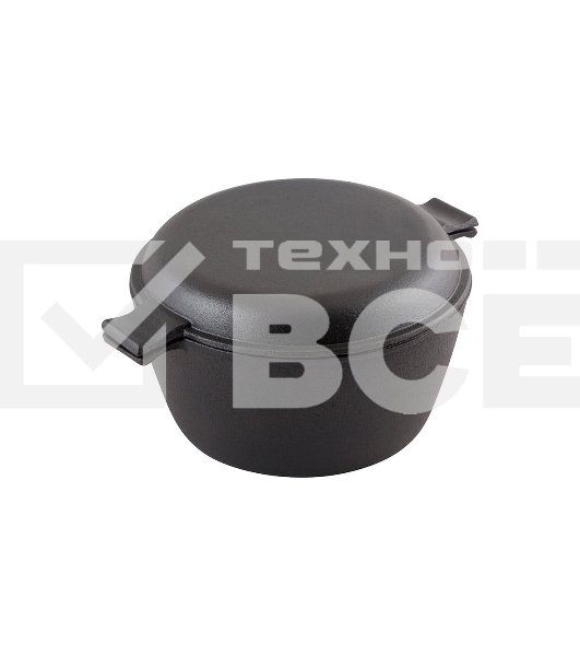 Кастрюля MALLONY CC-24/45 с крышкой-сковородкой,чугун, 4,5 л.