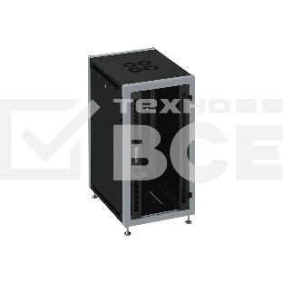 Шкаф серверный Sysmatrix SL 6822.912 напольный 22U 600x800мм пер.дв.стекл задн.дв.перфор. 800кг черный 650мм 59кг 1100мм IP20 металл