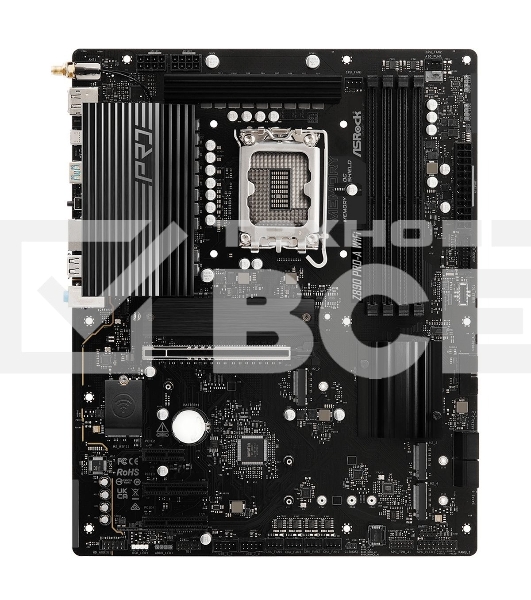 Материнская плата ASRock Z890 PRO-A WIFI, LGA 1851, Intel Z890, 4xDDR5, 4xSATA, 4xM.2, 1xPCIe 5.0 x16, 2xPCIe 4.0 x4, 1xPCIe 4.0 x1, 1xHDMI, 1xDP, 1xThunderbolt 4, 1x2.5Gb LAN, 4xUSB-A 3.2 Gen 1, 2xUSB-A 3.2 Gen 2, 1xUSB-C 3.2 Gen 2, 2xUSB-C Thunderbolt 4