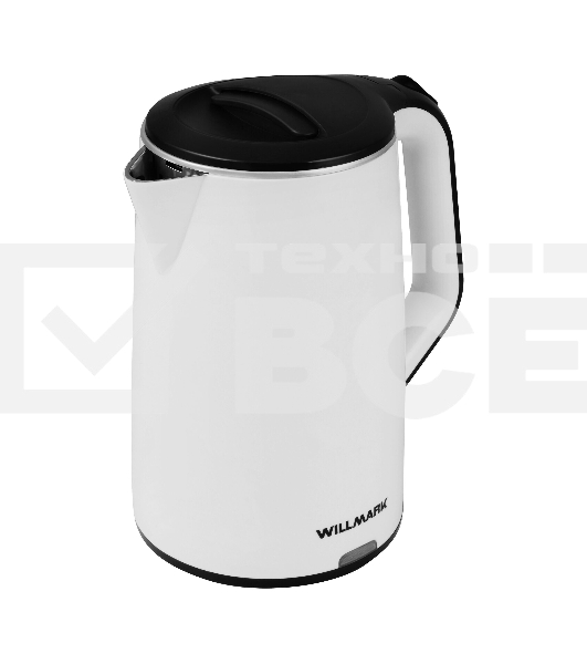 Чайник электрический Willmark WEK-2012PS белый/черный, 2.0 л, 2000 Вт