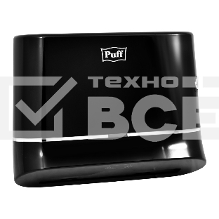 Диспенсер бумажных полотенец Puff 5135Bl, черный, с замком, ABS-пластик
