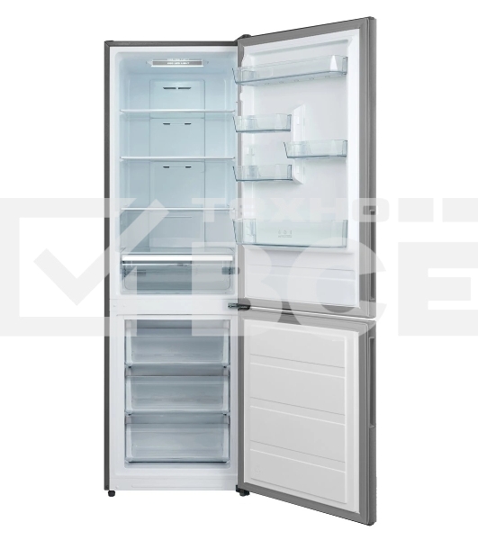 Холодильник Centek CT-1722 серебристый двухкамерный 230/88л морозилка снизу, No Frost