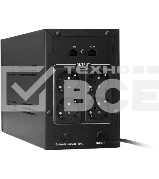 Источник бесперебойного питания ExeGate EP285483RUS SpecialPro UNB-1000.LED.AVR.EURO.RJ 1000VA/650W, LED, AVR, 4 евророзетки, RJ45/11, черный