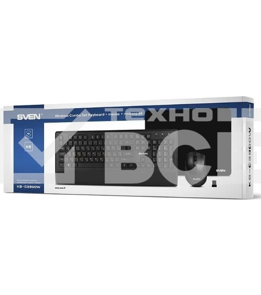 Комплект беспроводной клавиатура+мышь SVEN KB-C3800W