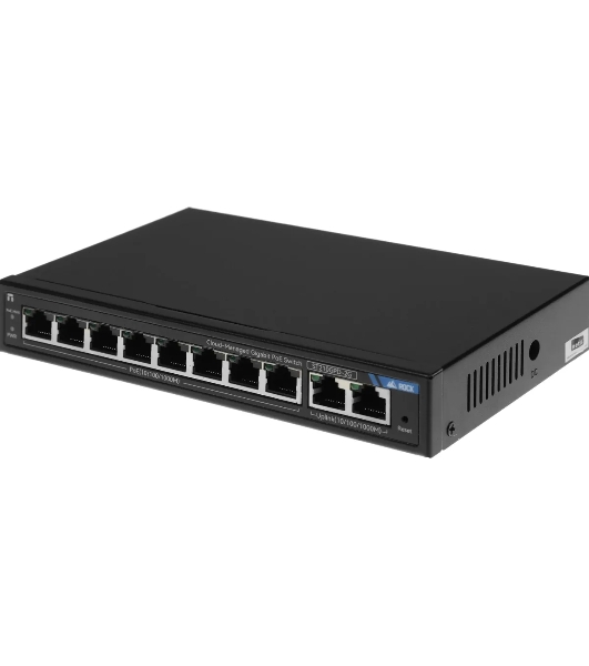Коммутатор Netis ST210GPD-2G (L2) 10x1 Гбит/с 8PoE 117W настраиваемый