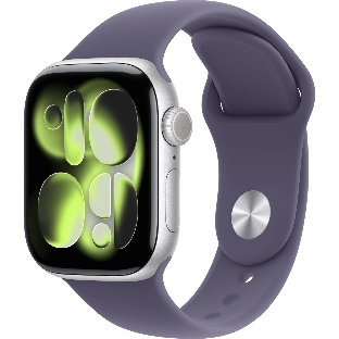 Смарт-часы Apple Watch Series 11 GPS 46mm Silver Al Case Purple Fog Sport Band M/L A3333 (MEVA4X/A)