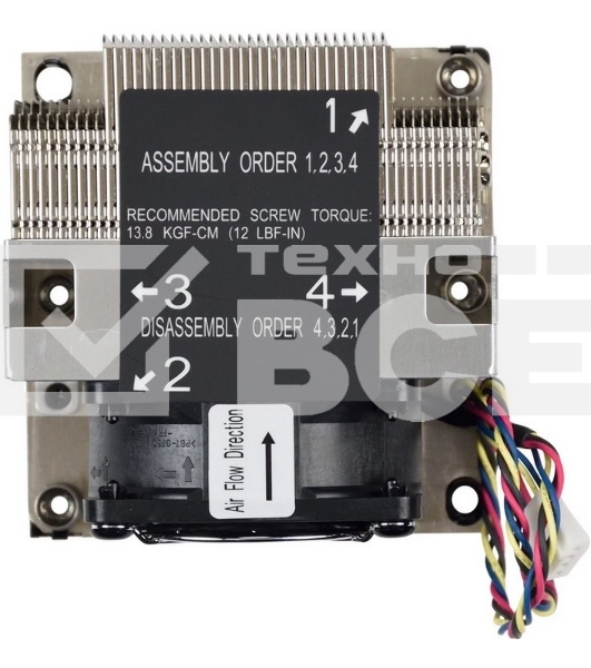 Кулер для процессора Alseye SNK-P0068AP4(with BK) серебристый, 60 мм, алюминий/медь, 8400 об/мин, 52 дБ, 4 pin, 140 Вт, 64.5 мм