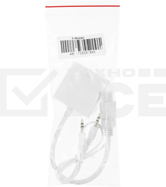 Переходник аудио-видео Premier 5-983 HDMI (m)/VGA (f)/Jack 3.5 (f) 0.15м. белый
