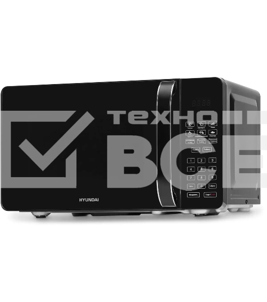 Микроволновая печь Hyundai HYM-D2076 черный, 20 л, 700 Вт, переключатели - сенсор