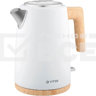 Чайник электрический Vitek VT-1154 1.7л. 2200Вт белый/дерево