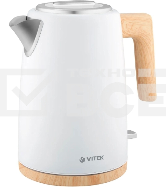 Чайник электрический Vitek VT-1154 1.7л. 2200Вт белый/дерево