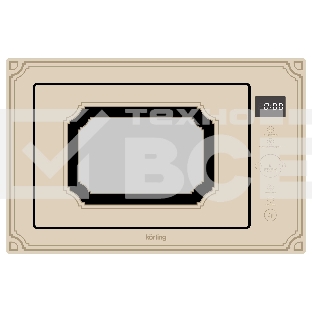 Микроволновая печь встраиваемая Korting KMI 825 RGB бежевый, 25 л, 900 Вт, переключатели - сенсор