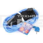 Удлинитель морозостойкий Gembird PC-3GF-R-10(IP) чёрный/синий, 10 м, 3 розетки, 3500 Вт, фото 1