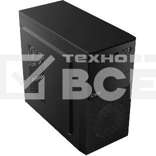 Корпус CBR RD850, без БП, mATX Minitower 1*USB 3.0, 2*USB 2.0, HD Audio+Mic, кабель питания 1.2м, черный PCC-MATX-RD850-WPSU