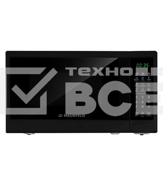 Микроволновая печь MAUNFELD MFSMO720EB07 чёрный, 20 л, 700 Вт, переключатели - сенсор