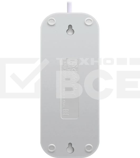 Удлинитель Defender (99276) B230 - 3 роз х 2 м, белый