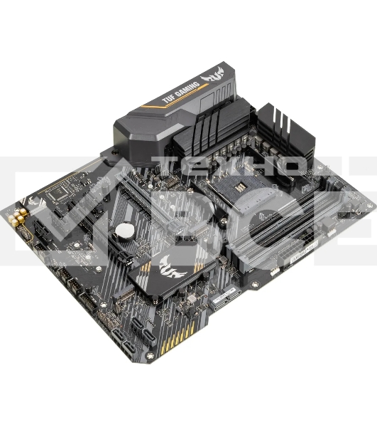 Материнская плата ASUS TUF GAMING B450-PLUS II, AM4, AMD B450, 4xDDR4, 6xSATA, 2xM.2, 1xPCI-E 3.0 x16, 1xPCI-E 2.0 x16, 3xPCI-E x1, 1xHDMI, 1xDP, 1x 1Gb LAN, 4xUSB 3.2 Gen 1, 1xUSB 3.2 Gen 2, 1xUSB-C 3.2 Gen 2, 5x3.5 мм, 7.1, ATX