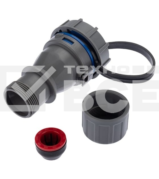 Розетка кабельная Rexant переносная влагозащищенная 16 А, 2Р+РЕ, IP68