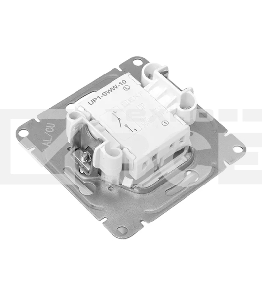 Механизм выключателя EKF UP1-SWW-10 одноклавишный, белый Эпика