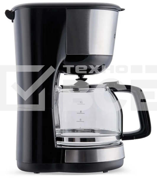 Кофеварка капельная Domfy metal DSM-CM301 1000Вт черный/серебристый