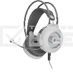 Наушники с микрофоном Оклик HS-L300G White белый 2.2м мониторные USB оголовье (1796952), фото4