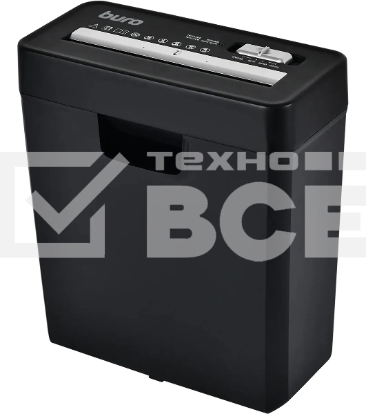 Шредер Buro Home BU-S600 (секр.Р-1) ленты 6лист. 10лтр. пл.карты