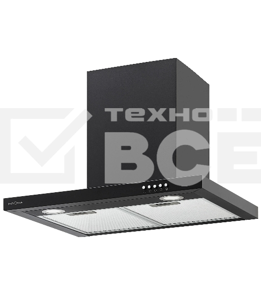 Вытяжка кухонная Krona RINA 600 BLACK PB
