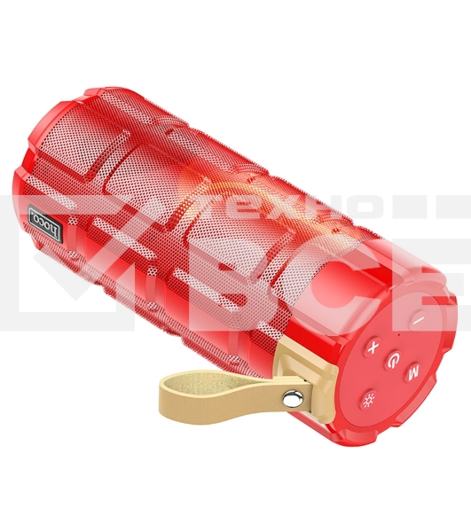 Портативная колонка HOCO HC7 красный LED подсветка