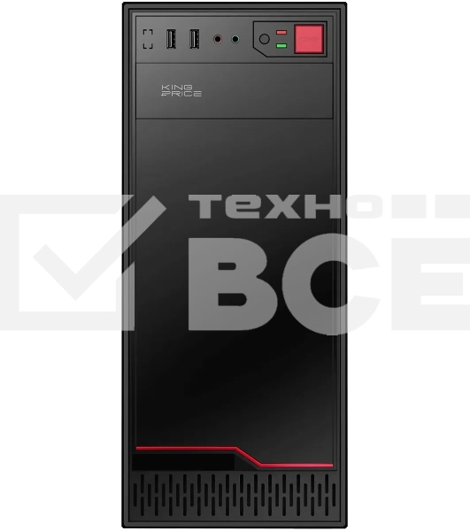 Компьютерный корпус KingPrice KPCC-MD201 черный без БП ATX 1x80mm 4x120mm 2xUSB2.0 audio