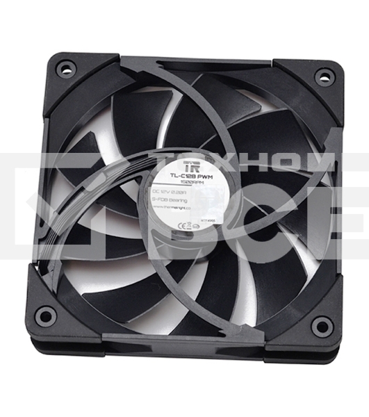 Вентилятор для корпуса Thermalright TL-C12-B черный, 120 мм, 1500 об/мин, 25.6 дБ, 4 pin